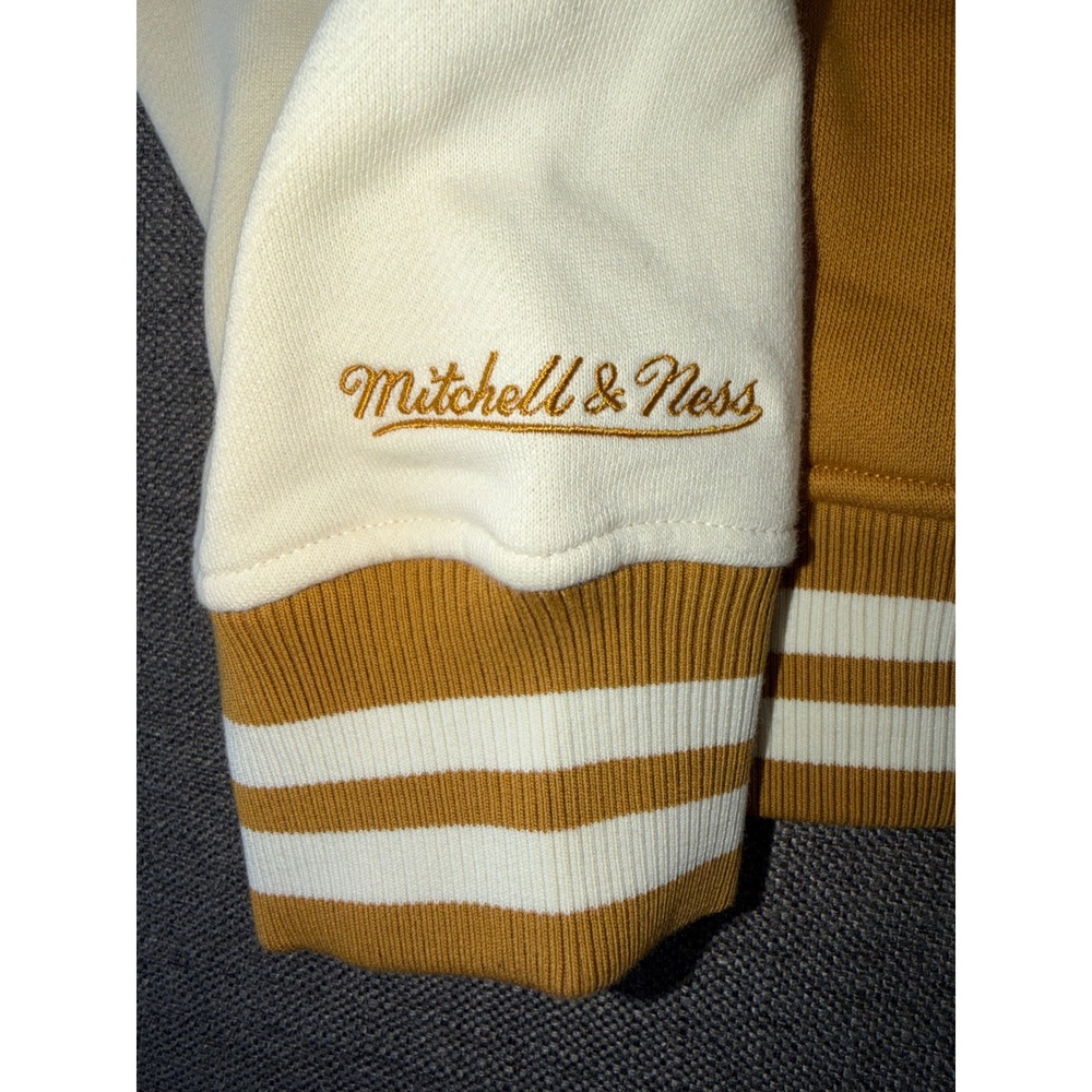 Mitchell & Ness Pittsburgh Penguins NHL Dusted Fleece Varsity Jacket Gold Large - Picture 5 of 13